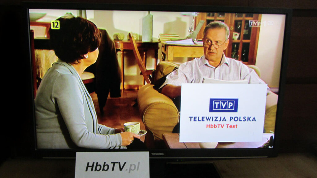 Test HbbTV na kanale TVP1 HD w DVB-T