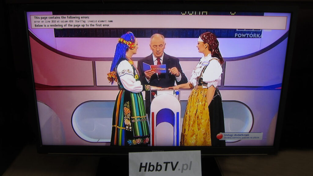 Błąd w aplikacji HbbTV od TVP