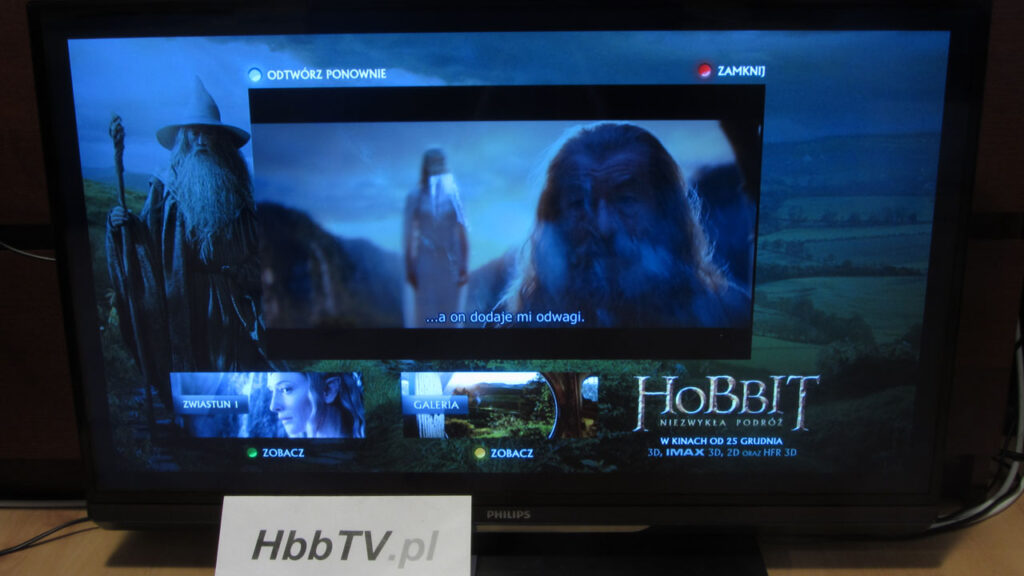 Hobbit - reklama hybrydowa w HbbTV